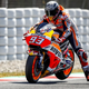 Márquez grabs some brake.